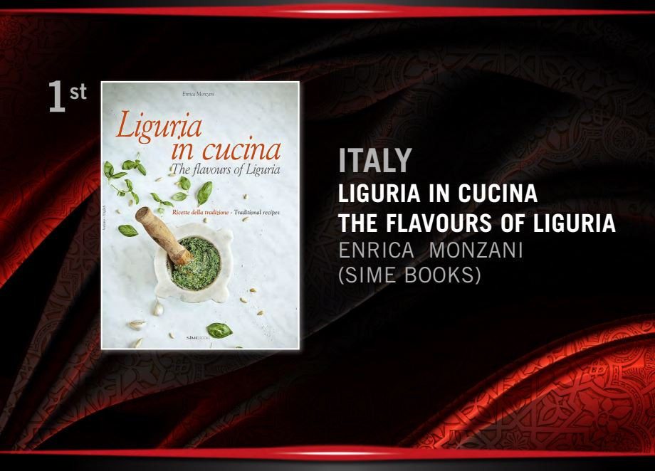 Simebooks at the Gourmand World Cookbook Awards 2023 The book Liguria in Cucina - The Flavors of Liguria in first place in the COUNTRIES & REGIONS category - C04 ITALIAN